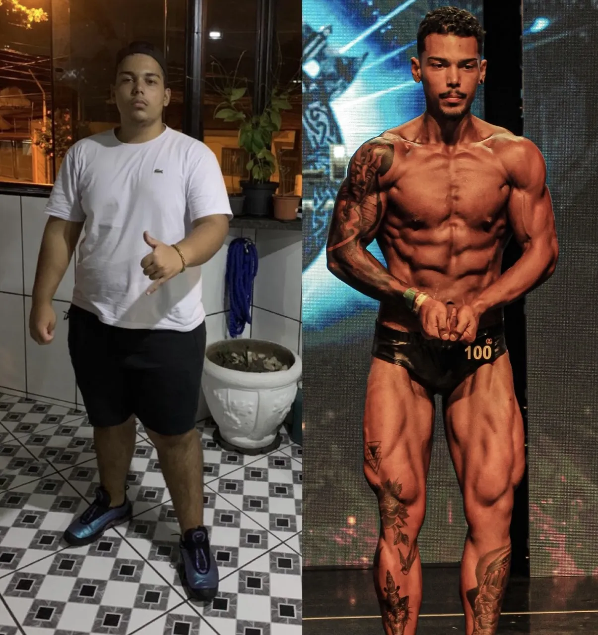 Antes e depois de paciente da consultoria NutriHigu